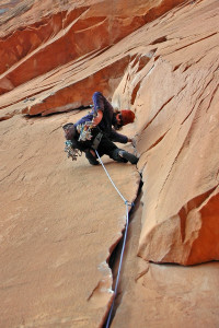 Flakes of Wrath Photo By: Adam Winters - Moab Rock Climbing
