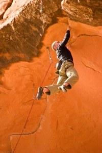 Ivan perevozov on Horizontal Mambo Photo By: Michael Loh - Moab Rock Climbing