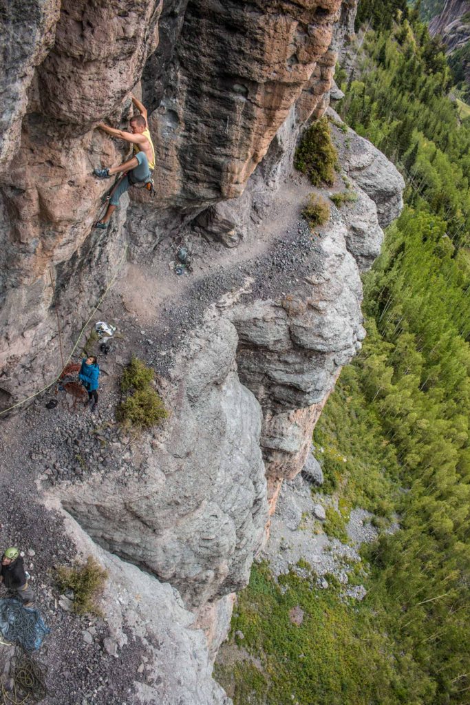 Bryce Jones on Unnamed 5.10 (5.12c) at the Hall of Justice