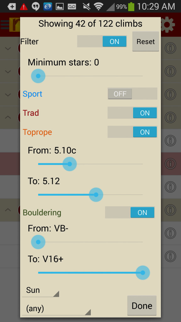 Index rock climbing guidebook