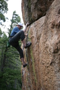 Tom Rossbach on Megalodon - 5.11d - Shark's Fin, Devil's Head Rock Climbing