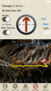rakkup guides you turn by turn to your climb then shows you a picture when you arrive. Awesome.