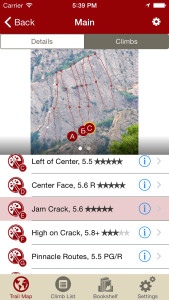 Big Cottonwood Rock Climbing iPhone Climb Chooser