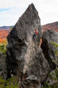Climber at Brandon Gap, Vermont
