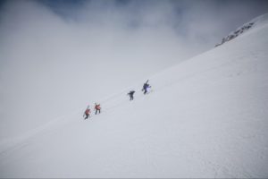 Climbers heading for Baker’s summit