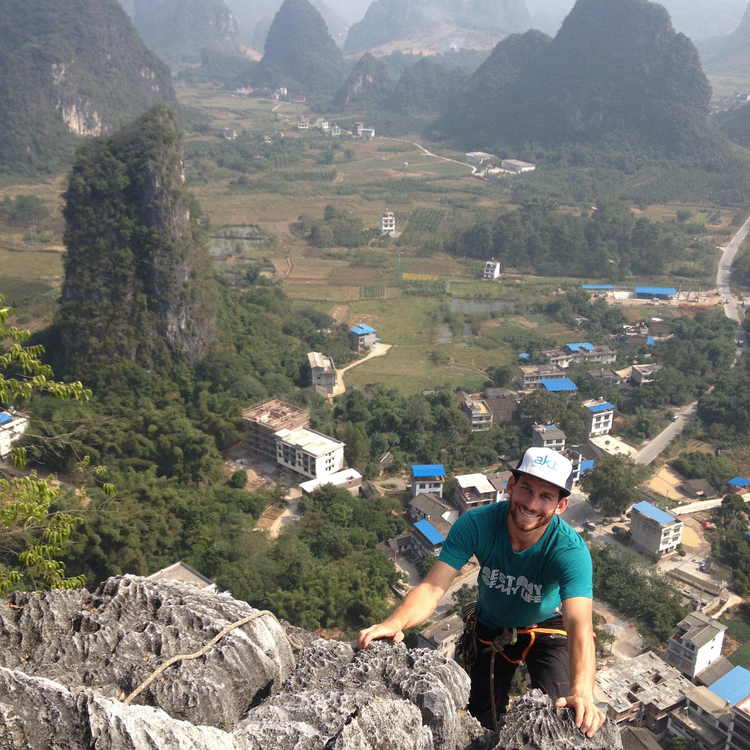 Gary climbing in Yangshuo China
